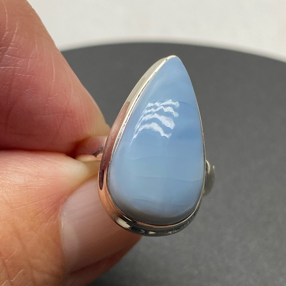 🆕 OWYHEE OPAL 🩵🩵🩵 RING SIZE 8IN SOLID STERLING SILVER 925